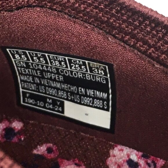 Skechers Shoes Womens Size 8.5 Burgundy Slip-ins Hands Free Air-Cooled 104448 - Picture 3 of 12